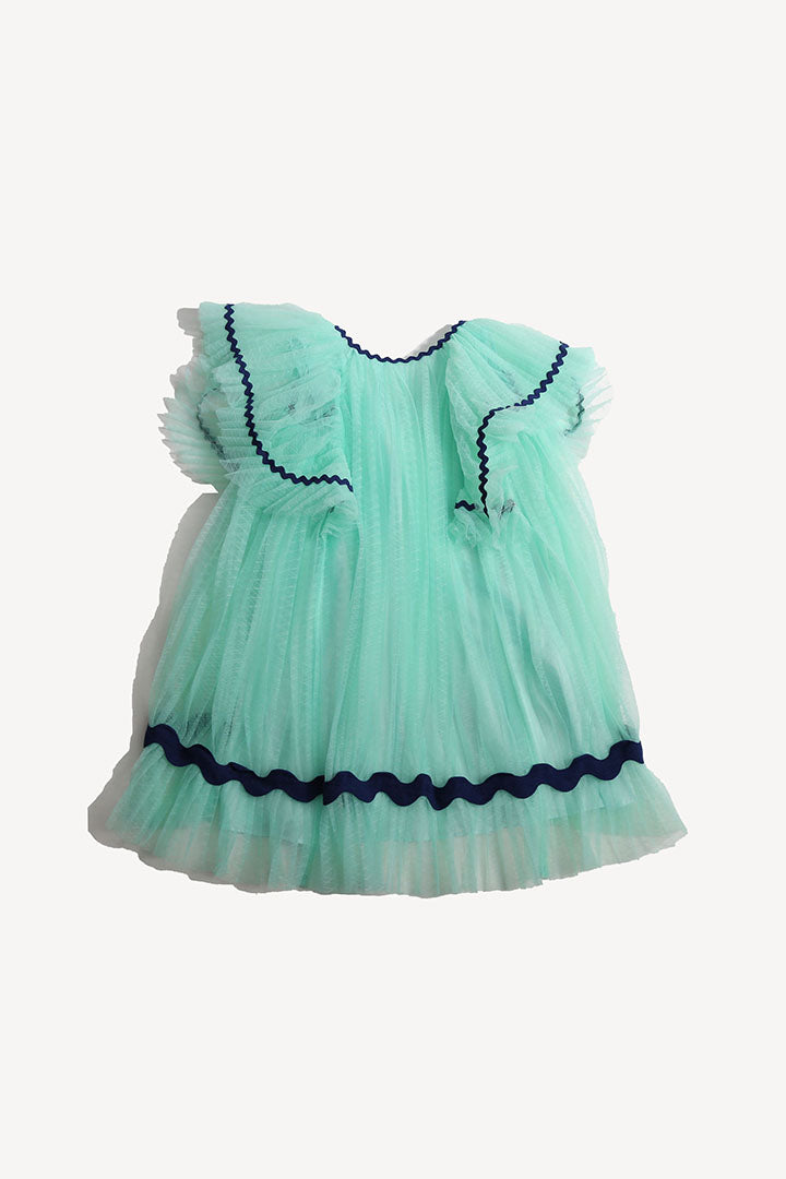tia cibani pleated dress TIA CIBANI Harriet Pleated Frock + Night Bloom Brooches