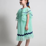 TOULA PLEATED CAPE FROCK