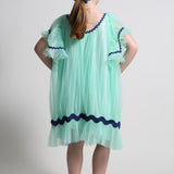 TOULA PLEATED CAPE FROCK