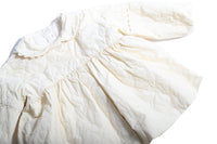 baby girl white taffeta tufted blouse coat shirt