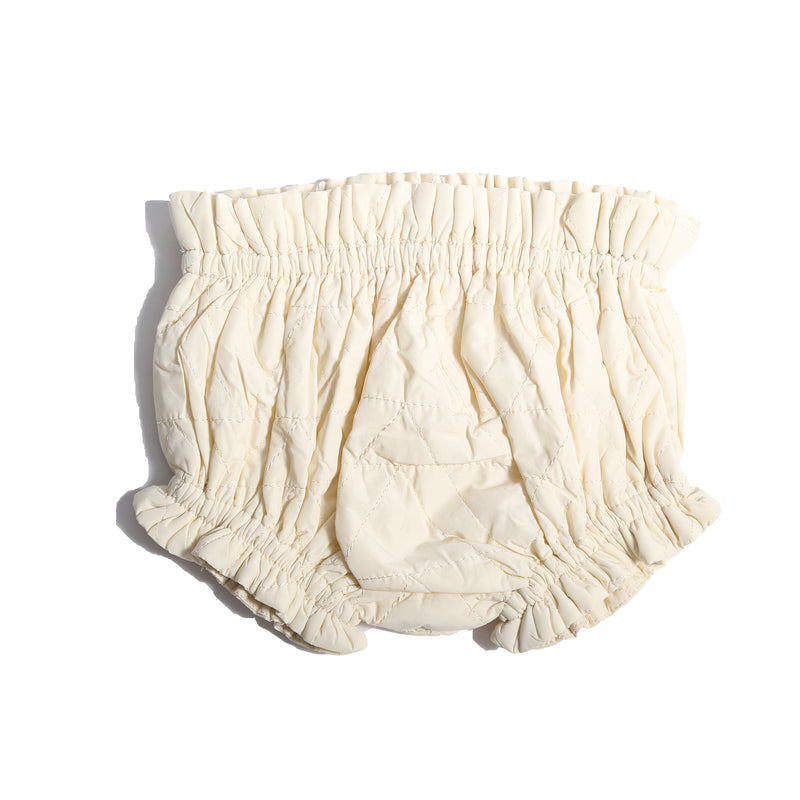 baby white taffeta padded bloomer shorts