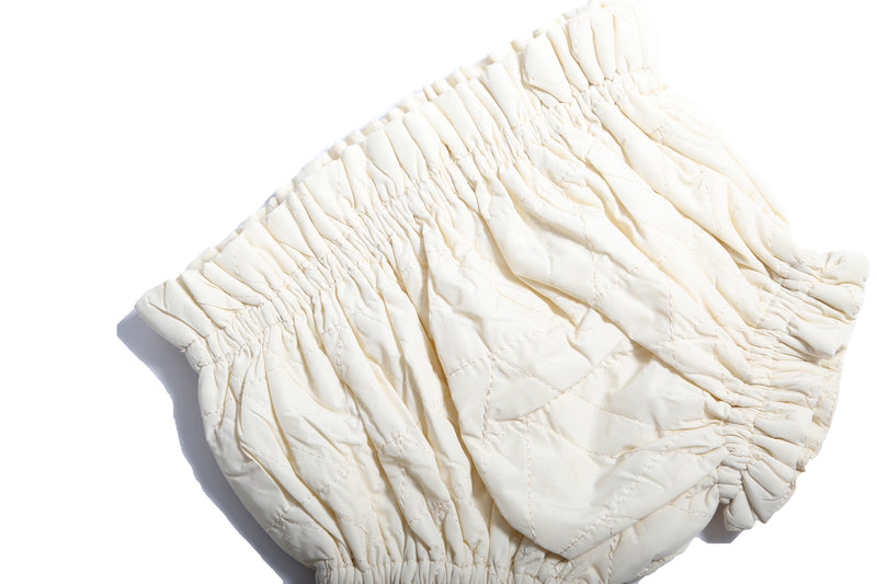 baby white taffeta padded bloomer shorts