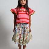 ALEXANDRA RIBBON PLEATED SKIRT