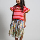 ALEXANDRA RIBBON PLEATED SKIRT