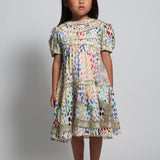 ALEXANDRA RIBBON PLEATED FROCK