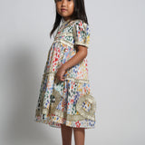 ALEXANDRA RIBBON PLEATED FROCK