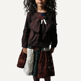 ESTRELLA DRAPED BOW BLOUSE