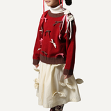 ESTRELLA BOW EMBELLISHED SKIRT