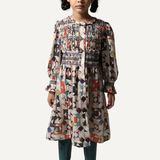LUNA SMOCKED SHIRT DRESS