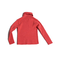 baby red knit cotton ribbed turtleneck