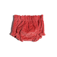 baby red cotton corduroy padded bloomer shorts