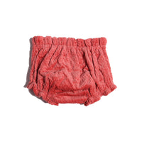 baby red cotton corduroy padded bloomer shorts