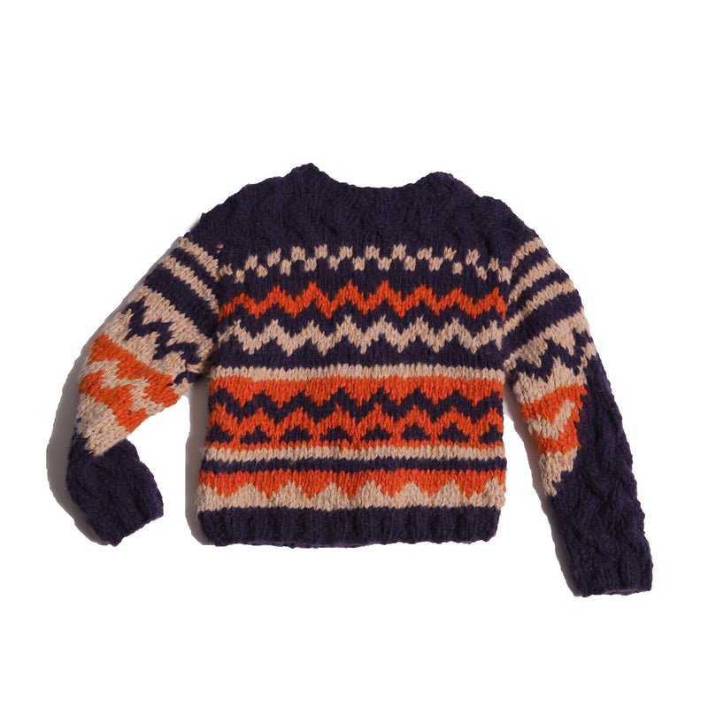 PATCHWORK FAIR ISLE ABSTRACT PULLOVER