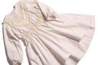 girls long sleeve white cotton dress