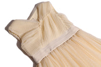 girls white tulle sleeveless gown length dress