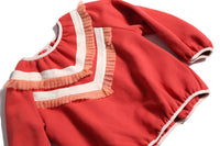 girls red fleece pullover sweatshirt