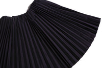 girls dark purple pleated taffeta skirt