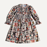 LUNA SMOCKED SHIRT DRESS