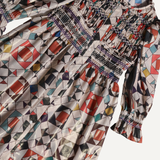 LUNA SMOCKED SHIRT DRESS