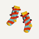 POM POM COLOR BLOCK SOCKS