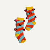 POM POM COLOR BLOCK SOCKS