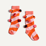 POM POM COLOR BLOCK SOCKS
