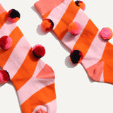POM POM COLOR BLOCK SOCKS