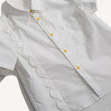 NIKOS SCALLOPED SNAP SHIRT