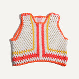 PIPER COLORBLOCK CROCHET VEST