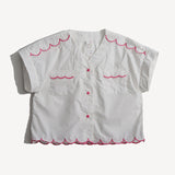 LAUREL SCALLOPED SUMMER BLOUSE