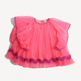 TOULA PLEATED CAPE BLOUSE