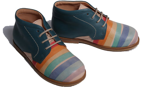 STRIPED LACE-UP SHOES