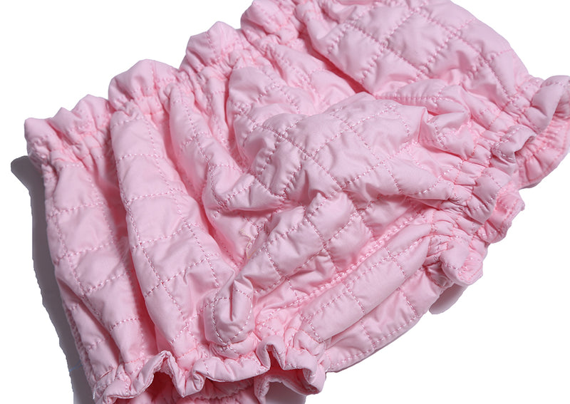 baby, bloomers, pink, petal, tufted, shorts, ruffle