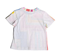 unisex, print, tee, t-shirt, short sleeve, rainbow, stripe, frank Stella, back