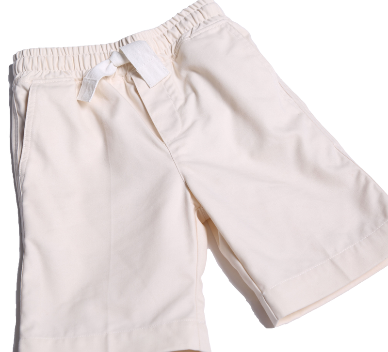 light khaki shorts, boys, detail