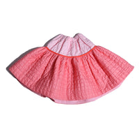 girls, skirt, pink, petal, tufted, two-tone, long skirt
